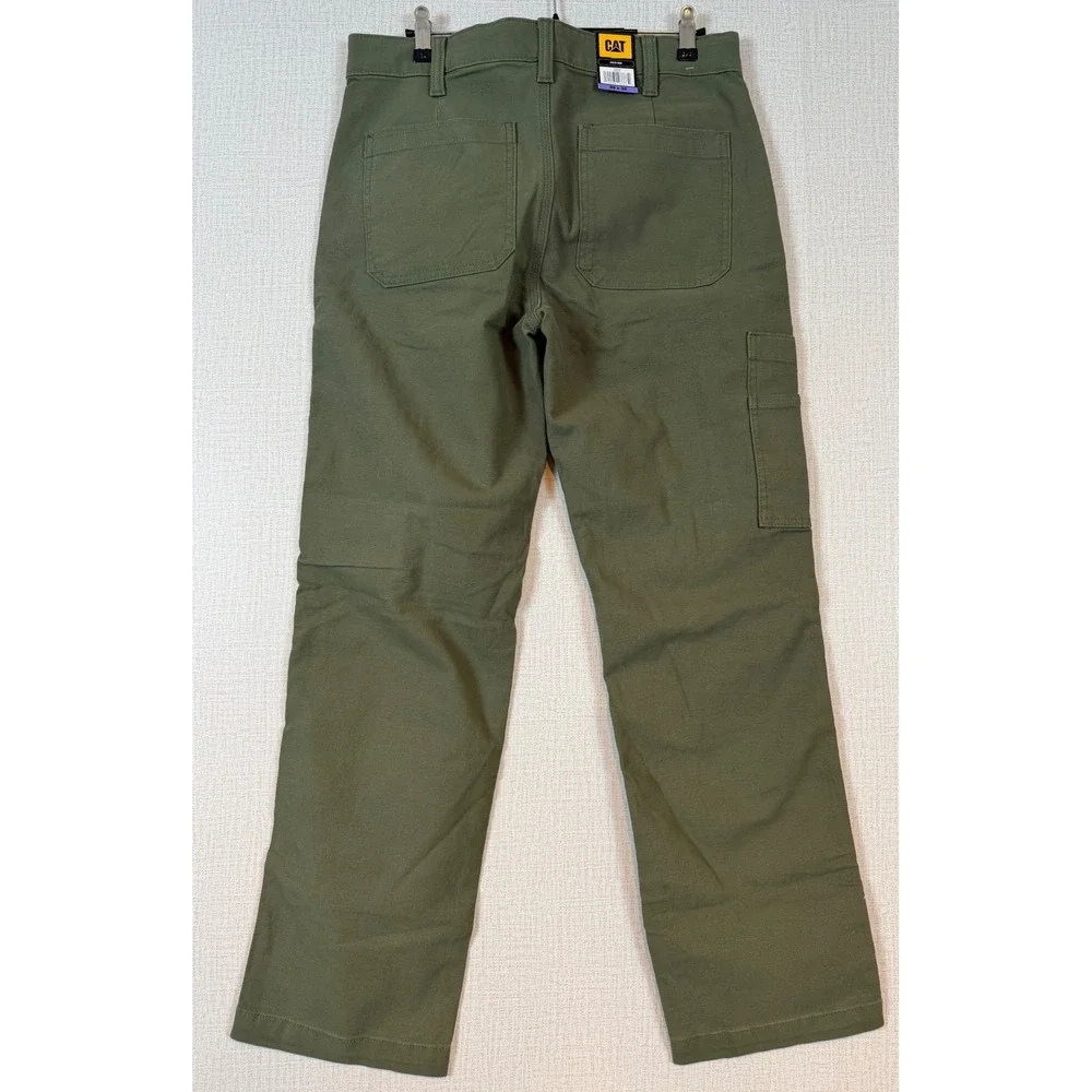 NWT Caterpillar CAT Mens Green Utility Work Pants Straight Leg 30x30 Gorpcore